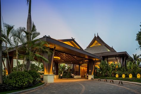 Gallery of Hotel in Xishuangbanna / OAD - 5 Tropical Resort Design, Resort Design Plan, Hotel Design Architecture, Resort Plan, Resort Ideas, Yunnan China, Hotel Exterior, Thai House, Resort Architecture