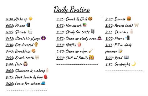 Perfect Routine For Students, Routine For Students, Schedule Study, Sahm Schedule, Routine School, Perfect Routine, Routine Schedule, Night Routines, School Routine For Teens