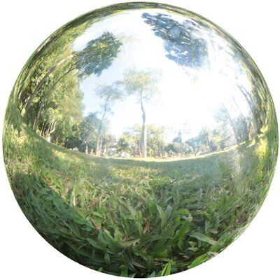 ? It's shiny and reflective. It looks great as the centerpiece of your garden. Size: 8" H x 8" W x 8" D Gazing Globe, Gazing Balls, Garden Size, Mirror Ball, Home Outdoor, Garden Home, Lawn, Globe, Mirror