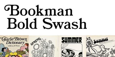 Bookman Bold Swash is a version of Bookman of unclear origin. According to Mark Simonson, who dubs it “Sixties Bookman”, it might have originated as a custom font created for ad campaign in the mid-sixties. From the specimen to Simonson’s Bookmania (pdf): Sixties Bookman was widely available by 1970 in film fonts, as well as rub-down and cut-out type. […] It’s closest to the larger sizes of ATF Bookman Oldstyle, but significantly bolder, with more contrast between the thicks and thins than Bookmania Font, Film Font, Herb Alpert, Albert King, Blues Festival, Roald Dahl, Custom Fonts, Ad Campaign, Cool Names