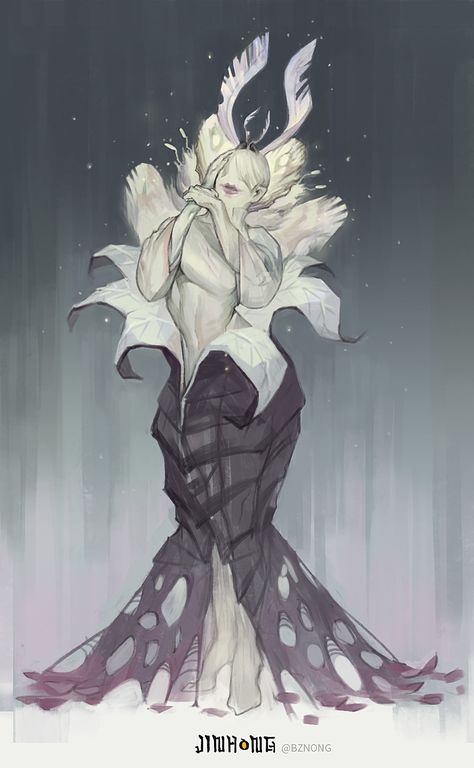 ArtStation - Moth queen, Jin hong Moth Queen, Rendering Reference, Moth Art, Fantasy Beasts, Sculpture Ideas, Character Graphic, Grunge Art, Monster Concept Art, Fantasy Monster