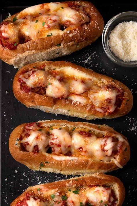 Easy Meatball Subs, Baked Meatball Subs, Meatball Sandwiches, Homemade Meatballs Recipe, Easy Meatball, Savory Meatballs, Tender Meatballs, Meatball Sub, Meatball Sandwich