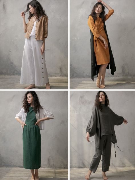 Linen Outfits For Women Winter, Linen Dress Winter Outfit, Linen In Winter, Linen Winter Outfits, Winter Linen Outfit, High-waisted Linen Harem Pants, Linen Full-length Harem Pants For Spring, Casual Linen Wide-leg Harem Pants, Linen Wide-leg Harem Pants