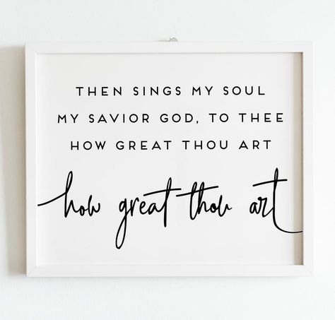 How Great Thou Art Printable Wall Decor Hymn Art Christian | Etsy Hymns Lyrics Art, Printable Hymns, Hymn Art, Hymns Lyrics, Then Sings My Soul, Gifts For Pastors, Printable Wall Decor, Christian Decor, Art Christian