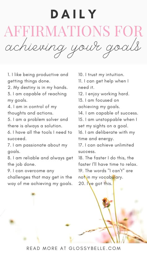 Boost your productivity and achieve your goals with ease by practicing daily positive affirmations for getting things done. | positive affirmations for productivity | positive affirmations for achieving goals | affirmations for goal setting | affirmations for accomplishing goals | goals affirmations | positive affirmations for focus | tips for achieving goals | inspiration | action plan | set your goals | get stuff done | personal growth #productivity #achieveyourgoals #affirmations Daily Affirmations For Focus, Positive Leadership Affirmations, Affirmations For Coaches, Daily Affirmations For Ed, Taking Action Affirmations, Accomplishment Affirmations, Affirmation For Achieving Goals, Affirmations For Productivity Quotes, Daily Affirmations For Consistency