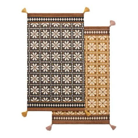 Frida Floral Tile Cotton Area Rug by World Market