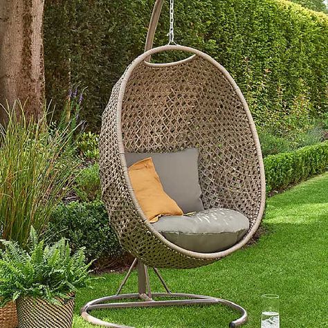 8 best egg chairs for your garden in 2021: Get inspired by Mrs Hinch & Stacey Solomon | HELLO! Outdoor Sofa Design, Garden Moodboard, Egg Shaped Chair, Pod Chair, Pool Hall, Cape Cod Home, Outdoor Loungers, Farmhouse Renovation, Chair Aesthetic