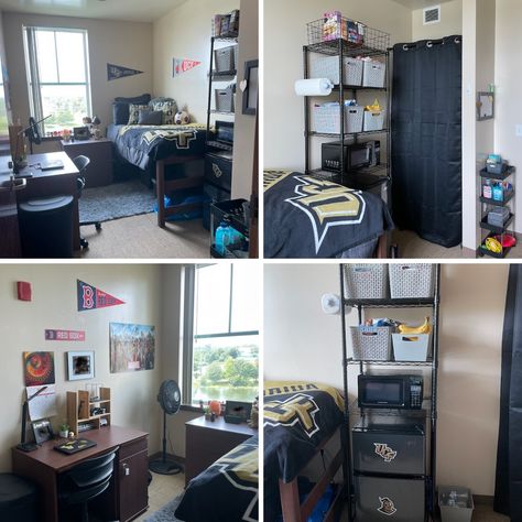 Ucf Towers Dorm Room, Ucf Dorm Room Ideas, Ucf Dorm, Dorm Inspo, Dorm Room Ideas, Dorm Room Inspiration, Dorm Ideas, Dorm Room Essentials, Room Essentials