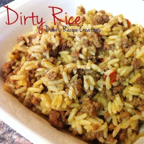 This sounds good! {Southern Style} Dirty Rice a great meal for dinner Cheesesteak Eggrolls, Long Grain White Rice, Dirty Rice Recipe, Dirty Rice, Rice Side Dishes, Creole Seasoning, Cajun Recipes, Minced Onion, Southern Cooking