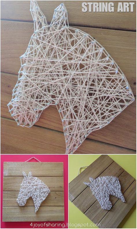 Horse Crafts For Adults, 4-h Craft Projects, Horse Related Crafts, Horse Themed Crafts, 4h Arts And Crafts Project Ideas, Easy Horse Crafts, Horse Crafts Diy, Horse Arts And Crafts, Horse String Art