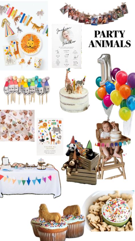 Party Animal Food, Animal Food Ideas, Party Animals Birthday Theme, Animals Birthday Theme, Party Animal Birthday, Party Animals Birthday, Animal Theme Birthday, Birthday Decorations At Home, Animal Food