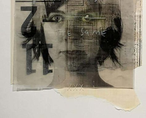 For Sale on 1stDibs - She Knew She Would Not Be The Same, Mixed Media Collage Portrait, Cotton, Paper, Mixed Media, Graphite by Roberto Fonfria. Offered by The Art Design Project. Conceptual Drawing, Art Alevel, Mixed Media Portrait, Collage Portrait, Mixed Media Design, Mixed Media Tutorials, Mixed Media Photography, Pop Art Portraits, Collage Art Mixed Media