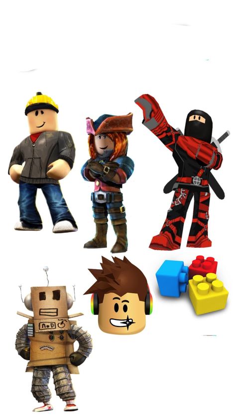 Printable Roblox Characters, Roblox Topper, Roblox Cake Topper, Cake Shop Design, Roblox Birthday Cake, Roblox Png, Roblox Party, Robot Birthday Party, Roblox Cake