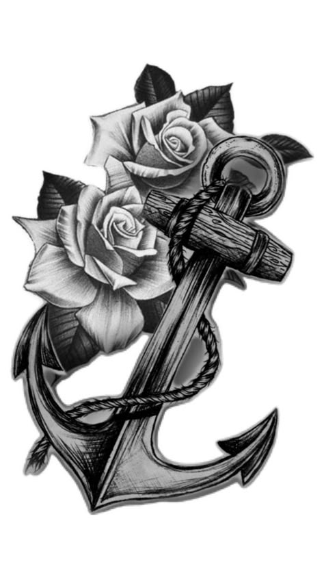 Navy Memorial Tattoos, Men Floral Tattoo, Anchor Tattoo For Men, Anchor Tattoos For Women, Navy Anchor Tattoos, Sink Or Swim Tattoo, Anchor Tattoo Wrist, Anchor Drawings, Navy Tattoos