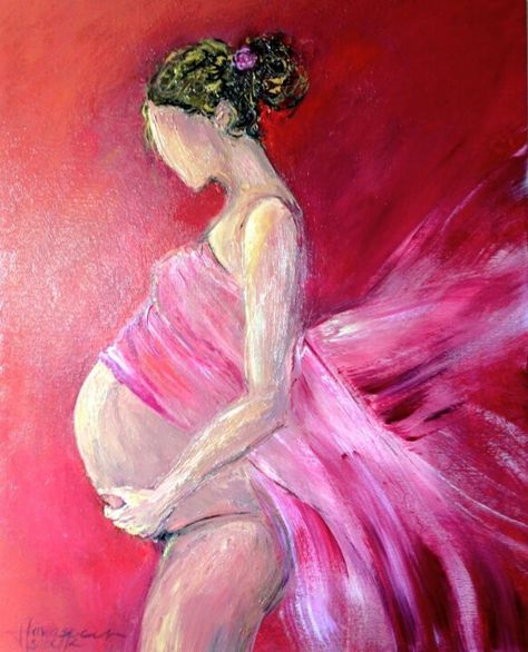 Mom to be Pregnant Painting Canvas, Pregnant Woman Painting, Pregnant Painting, Motherhood Drawing, Motherhood Painting, Romanticism Paintings, Kylie Pregnant, Pregnant Belly Painting, People Paintings