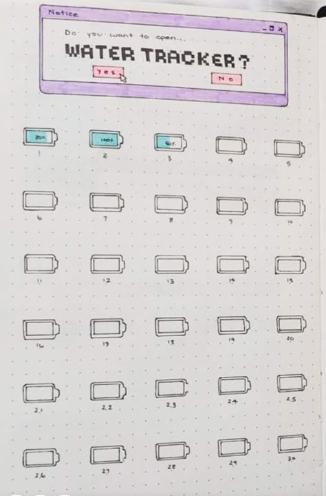 technology bullet journal water tracker. Not created by me. Journaling Water Tracker, February Water Tracker, Water Log Bullet Journal, Water Bullet Journal, Water Tracker Ideas, Bujo Water Tracker, Water Tracker Bullet Journal, Bullet Journal Water Tracker, Bullet Journal Work