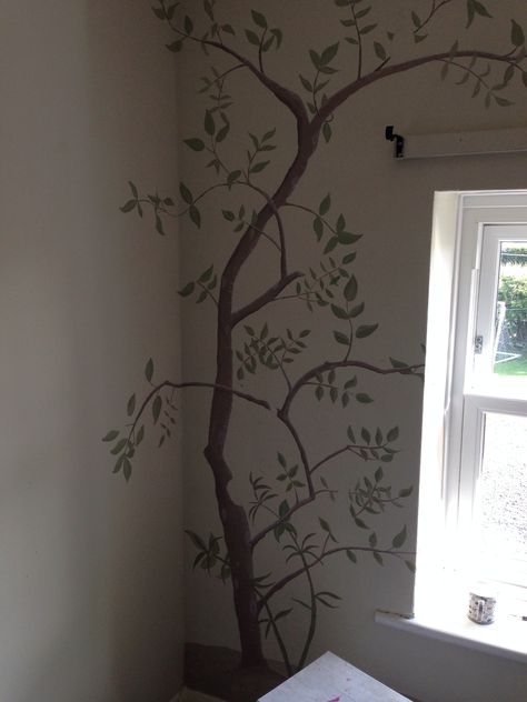 Tree Branch Wall Mural, Tree Branch Wall, Tree Mural, Tree Wall, Mural Painting, Guest Bathroom, Bedroom Wall, Tree Branches, Room Inspo