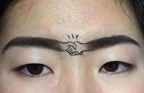 Permanent Makeup Eyebrows, Weird Tattoos, Bad Tattoos, Lip Tattoos, Smile Food, Funny Tattoos, Eyebrow Tattoo, 문신 디자인, Fun Style