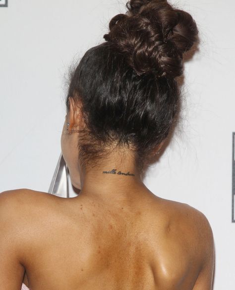 Ariana Grande Tattoos, Rib Tattoo Quotes, Grande Tattoo, Small Rib Tattoos, Tattoos On Side Ribs, Ariana Grande Tattoo, Honeymoon Avenue, Rib Tattoos For Women, Scar Tattoo