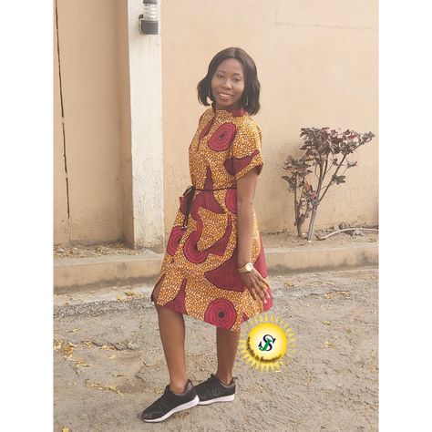 Short Ankara ready to wear gown lovely can be weared with heels or canvas Ready To Wear Gown, Ankara Short, Ankara, High Low Dress, Ready To Wear, Short Sleeve Dresses, Dresses With Sleeves, Heels, Canvas