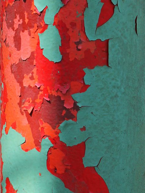 Rusty bridge post Turquoise Cottage, Red And Aqua, Dunhuang, Peeling Paint, Colorful Life, Teal Orange, Red And Teal, Red Turquoise, Orange And Turquoise