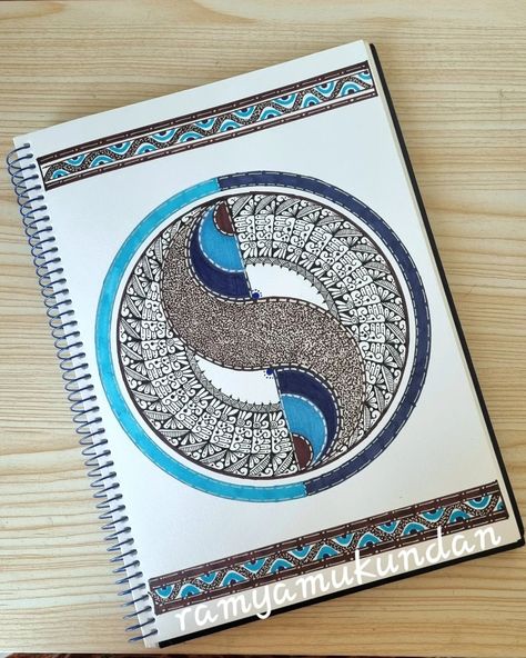 Presenting my latest masterpiece in the Unique Grid Series. This Mandala artwork features bold black patterns, a pretty border and is accented with a pop of blue shades and brown colours, a combination i have never used. I was quite skeptical when I was making it, but I love it!🤩 Did you catch the process reel? Check it out from my reels tab / story. Now, I want to hear from you! What do you think of this unique creation? Let me know in the comments! Ready to stay inspired and join th... Mandala Ideas, Mindfulness Art, Mandala Artwork, Galaxy Painting, Madhubani Painting, Stay Inspired, Mandala Drawing, Mandala Pattern, Bold Black