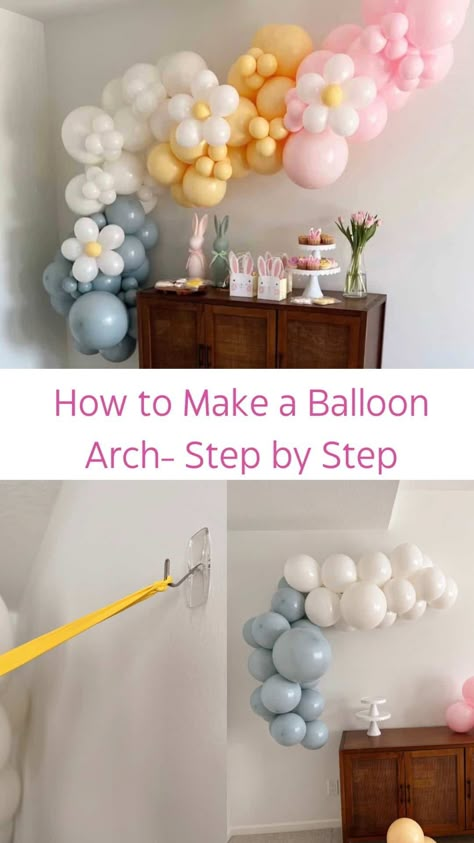 How to Make a Balloon Garland-a DIY Tutorial - traditionallycozy.com Make A Balloon Garland, Baloon Garland, Birthday Hacks, Engagement Party Decorations Diy, Fall 1st Birthdays, Balloon Arch Diy, Baby Shower Balloon Arch, How To Make Balloon, Balloon Clusters