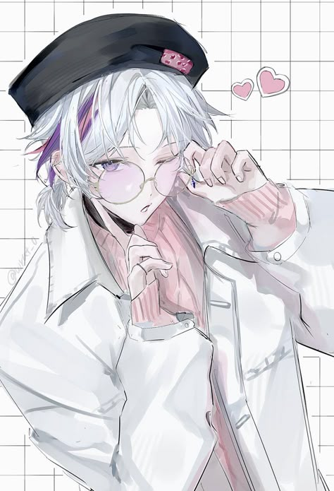 XユーザーのUromaさん: 「🌸🩷 https://t.co/kZX4tGI5Dg」 / X White Hair Purple Eyes, Did Alter, Flower Core, Fuwa Minato, Cute Glasses, Beautiful Drawings, White Hair, Art Reference Poses, Art Sketchbook