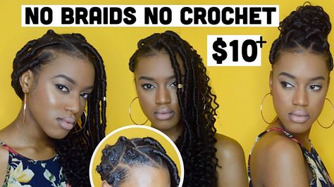 No Braids, No Crochet, No Tension Faux Locs + Crochet Rubber Band Method Option [Video] - https://blackhairinformation.com/video-gallery/no-braids-no-crochet-no-tension-faux-locs-crochet-rubber-band-method-option-video/ No Tension Protective Styles, Crochet Rubber Band Method, Black Hairstyles Crochet, Individual Crochet Braids, Rubber Band Box Braids, Rubber Band Method, Onyx Hair, Man Braids, Faux Locs Styles