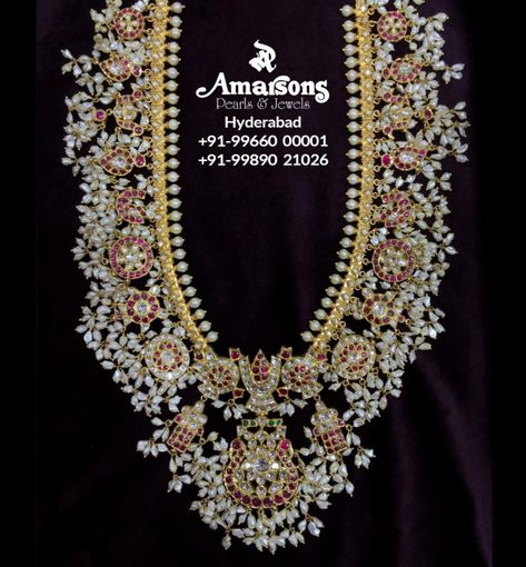 Guttapusalu Necklace Gold, Amarsons Jewellery, Guttapusalu Haram, Jewellery Patterns, Indian Brides Jewelry, Guttapusalu Necklace, Bridal Diamond Necklace, Gold Temple Jewellery, Gold Bridal Necklace