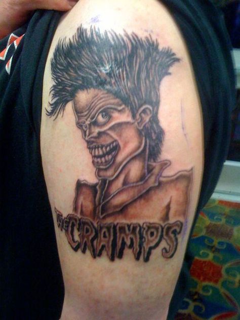 Tattoo Inspired by The Cramps The Cramps Tattoo, Smiths Tattoo, Tattoo Sleeve Filler, Awesome Tattoo, The Cramps, Architecture Books, Punk Rock Bands, Punk Music, Make Your Mark