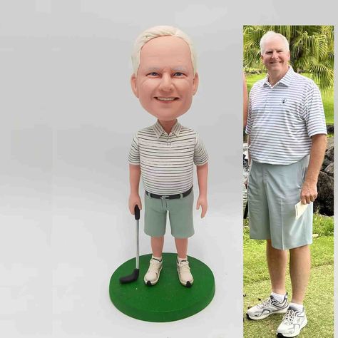 Custom Golf Bobblehead, Personalized Golf Gifts For Him, Unique Golf Gifts For Him, Custom Boss Gifts For Golf lovers,Gifts For Golfers Golf 1. Premium Material,We use a type of nontoxic, polychrome and transformable material - polymer clay, which can make your bobblehead very alive-looking and that's the point we can change and adjust the bobblehead heaps of times.In addition, the color of our bobble head won't fade away and rub off. Many other Seller use cheap poly resin to make the bobblehead Golf Coach Gifts Ideas, Gifts For Golf Lovers, Golf Gifts For Boyfriend, Gifts For Sports Lovers, Golf Gifts For Him, Golf Gift Ideas, Funny Golf Gifts, Boss Gifts, Personalized Golf Gifts