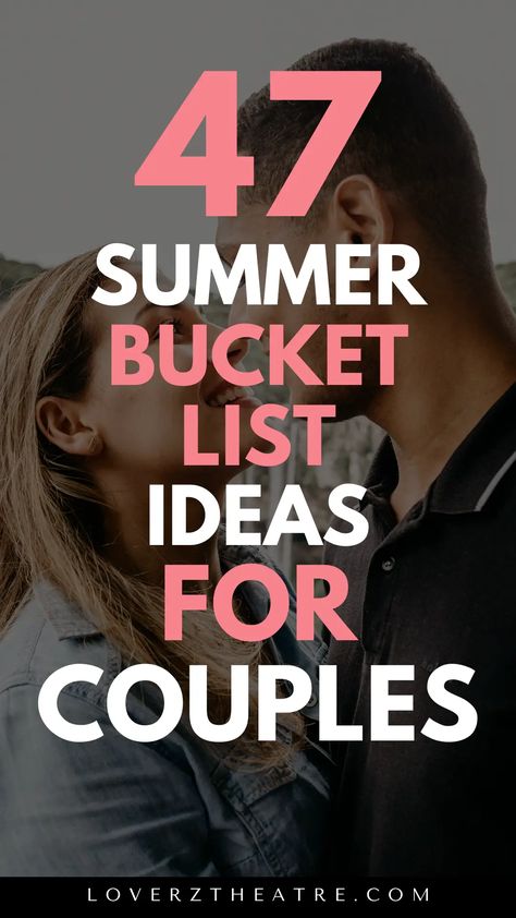 Summer bucket list ideas for couples are fun and romantic summer activities couples can explore together that will strengthen their bond. If you are looking for fun things to do with your spouse this summer, check out these 47 summer bucket list for couples to reignite the spark. Adding some of these activities to your summer plans will give you a wonderful summer experience. Summer activities for couples Couple Bonding Activities, Marriage Bucket List, Romantic Bucket List, Couples Things To Do, Best Bucket List, Romantic Date Night Ideas, Couples Ideas, Marriage Romance, Couple Activities