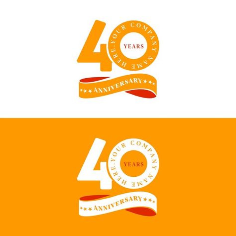 40 years anniversary celebration logotyp... | Premium Vector #Freepik #vector #luxury #ceremony #anniversary #retro Anniversary Branding, 40 Years Anniversary, Anniversary Logos, Corporate Anniversary, 40 Year Anniversary, 13th Anniversary, 80th Anniversary, Anniversary Logo, 60th Anniversary