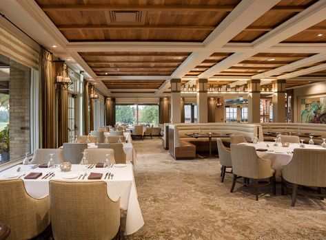 Cascade Hills Country Club Dining Room - Integrated Architecture Country Club Interior, Integrated Architecture, Dream Closet Design, Club Restaurant, Hospitality Projects, Restaurant Interior Design, Tap Room, Booth Design, Restaurant Interior