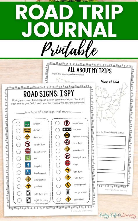 Free Road Trip Journal Printable for Kids – Download Now Road Trip Binder For Kids, Road Trip Printables For Kids, Free Road Trip Printables, Road Trip Ideas For Kids, Activities For 1st Graders, Road Trip Activity Book, Road Trip Entertainment, Road Trip Printables, Road Trip Journal