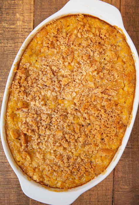 Scallop Corn, Easy Corn Recipes, Scalloped Corn Casserole, Sweet Corn Casserole, Cheesy Corn Casserole, Homemade Cream Corn, Scalloped Corn, Corn Recipes Side Dishes, Ritz Cracker Recipes