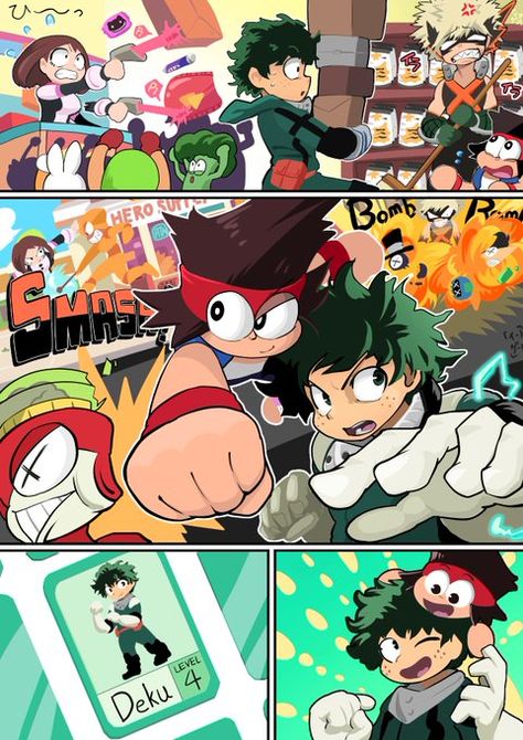 Ingen on Twitter: "My Hero Academia × OK K.O.! Let’s be Heroes https://t.co/f4uD9N6L76" / Twitter Izuku Midoriya Crossover, Deku Crossover, My Hero Academia Crossover, Ok Ko Fanart, Ok Ko Cartoon Network, Ok Ko Let's Be Heroes, Pokemon Alola, Comic Layout, Hero Time