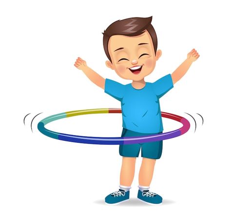 Vector cute boy kid playing with hula ho... | Premium Vector #Freepik #vector #boy-playing #playing #hula-hoop #cartoon-boy Sinulog Festival, Sports Day, Hula Hoop, Art Drawings For Kids, Paint Designs, Classroom Decor, Kids Playing, Kids Boys, Premium Vector