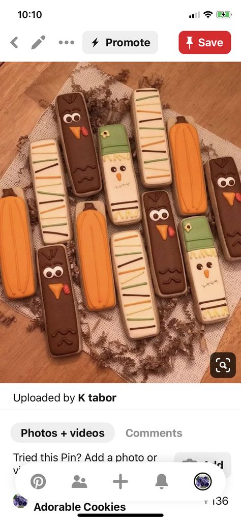 Royal Icing Cookie Sticks, Thanksgiving Stick Cookies, Thanksgiving Cookie Sticks Decorated, Stick Sugar Cookies Decorated, Fall Cookie Sticks, Thanksgiving Cookie Sticks, Fall Cookie Sticks Decorated, Thanksgiving Royal Icing Cookies Easy, Halloween Cookie Sticks