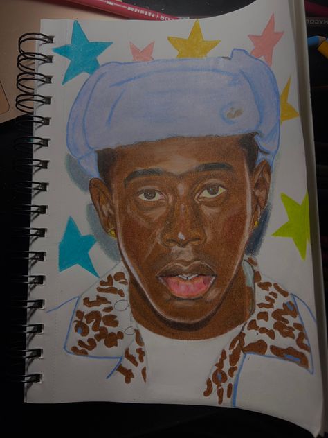 Tyler The Creator Drawing Reference, How To Draw Tyler The Creator, Tyler The Creator Sketchbook, Drawing Of Tyler The Creator, Tyler The Creator Sketch, Random Drawings, Tyler Drawing, Tyler The Creator Fan Art, Funky Drawing