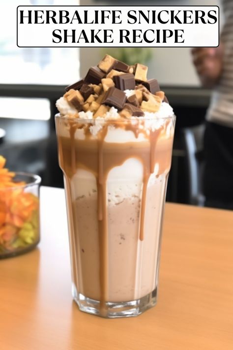 Vi Shake Recipes, Herbalife Smores Shake Recipe, Herbalife Snickers Shake Recipes, Herbalife Twix Shake Recipe, Butterfinger Herbalife Shake Recipe, Pralines And Cream Herbalife Recipes, Herbalife Pudding Recipes, Snickers Shake, Snickers Protein