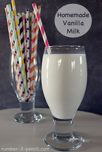 Homemade Vanilla Milk Vanilla Milk Recipe, No 2 Pencil, Vanilla Milk, Dairy Drinks, Organic Milk, Pure Vanilla, Flavored Milk, Vegetable Drinks, Homemade Vanilla