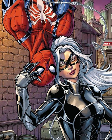 Spider-Man & Black Cat Gc Wallpaper, Black Cat Marvel Spiderman, Black Cat Comics, Spiderman Black Cat, Gambar One Direction, Black Cat Marvel, Spiderman Artwork, The Black Cat, Marvel Spiderman Art