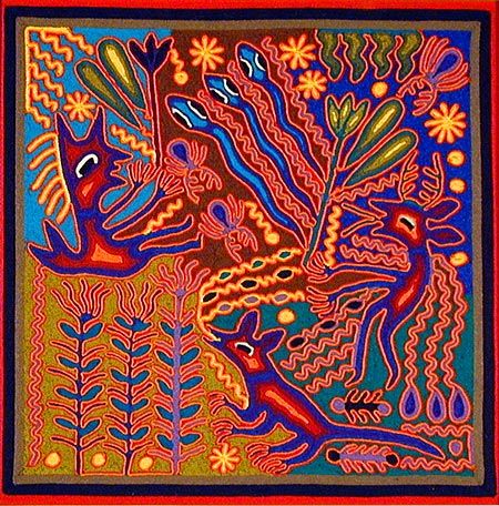 Asking for the Rain by Jose Benitez Sanchez Mexican Yarn Art, Yarn Painting, Indian Art Gallery, Arts Gallery, Huichol Art, Intuitive Art, Popular Art, Art Archive, Arte Popular