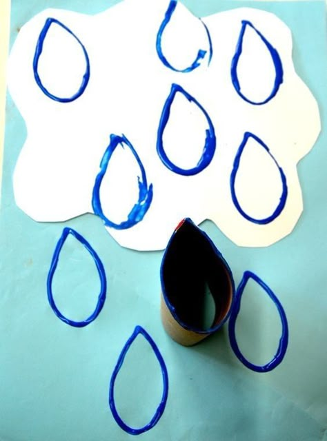 Rain Crafts, Weather Activities Preschool, Spring Crafts Preschool, Preschool Weather, Weather Art, Weather Crafts, Weather Theme, Toddler Arts And Crafts, Blue Crafts