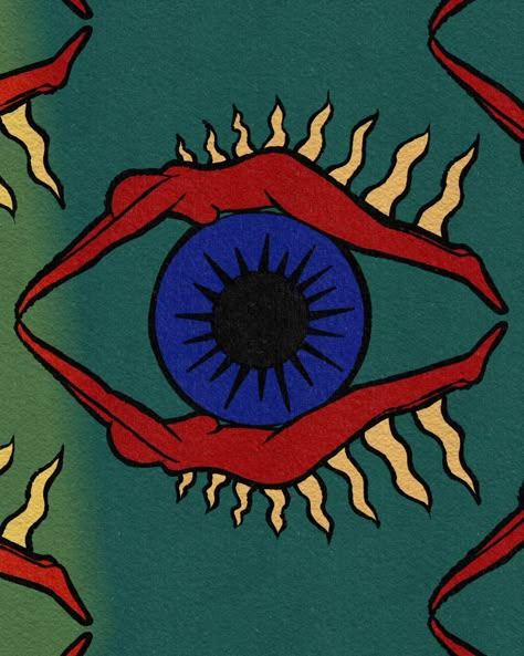 Trippy Sun Art, Eyes Illustration Art, Trippy Prints, Soul Illustration, Illustration Eyes, Eyes Illustration, Salon Tattoo, Abstract Eye, Keith Haring Art