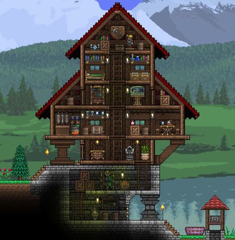 Terraria Starter House, Terraria Base Ideas, Guide Terraria, Terraria Castle, Terraria Base, Terraria Houses, Terraria Tips, Terrarium Base, Terraria House Ideas