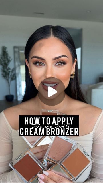 Christen Dominique on Instagram: "I love a bronzy look and there’s no right or wrong way to apply but I have personal do’s and dont’s to help🤎

Silktone Cream Bronzer @dominiquecosmetics 
Shade: Medium Tan

#bronzer #bronzerhack #makeup #makeuptutorial #makeuphacks #makeuptips" Where To Apply Bronzer And Blush, How To Use Cream Bronzer, Bronzer As Blush, Bronzer Makeup Products, Bronzer Stick Tutorial, How To Apply Bronzer For Beginners, Bronzer Makeup Look, Where To Put Bronzer, Bronzer Application Tutorial