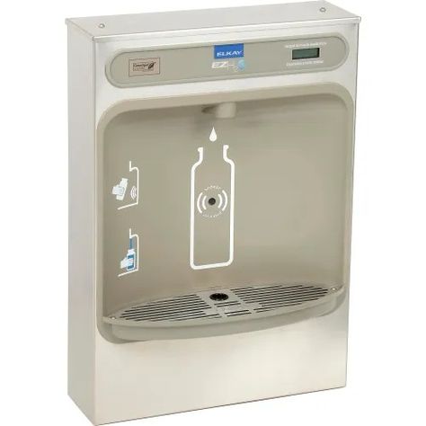 Elkay EZH2O Water Bottle Filling Station, Surface Mount, Single Level, Stainless Steel. Ships in One Business Day. Buy it and Save at GlobalIndustrial.com Water Bottle Filling Station, Bottle Filling Station, Drinking Fountains, Filling Station, Corporate Office, Mold And Mildew, Club House, Plastic Bottles, Water Bottle